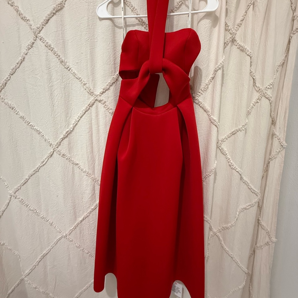 ASOS Vibrant Red Backless Dress